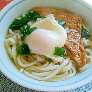 落とし玉子とあげのうどん